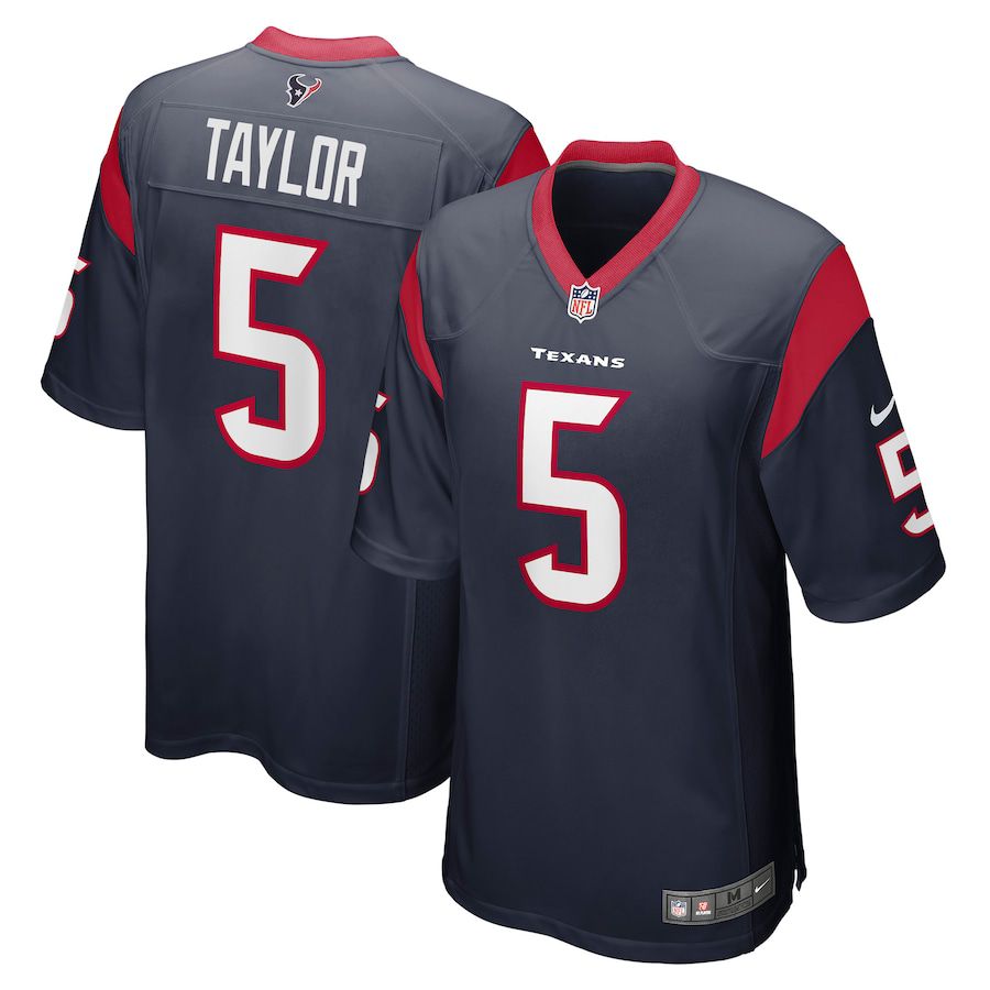 Men Houston Texans #5 Tyrod Taylor Nike Navy Game NFL Jersey->houston texans->NFL Jersey